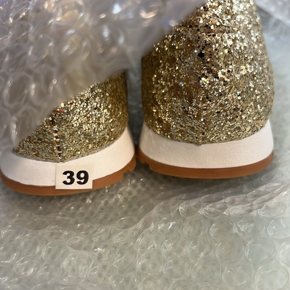 Gold Glitter Women's Sneakers - Picture 6 of 6